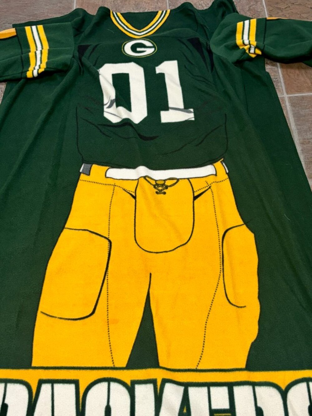 ~~Green Bay Packers NFL Snuggie Wearable Fleece Blanket Northwest Adult OS...68" - Picture 3 of 5